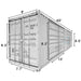 Chery Industrial 40ft High Cube Container with 2 Side Doors