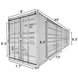 Chery Industrial 40ft High Cube Container with 2 Side Doors