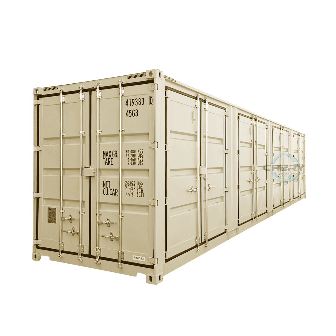 Chery Industrial 40ft High Cube Container with 4 Side Doors