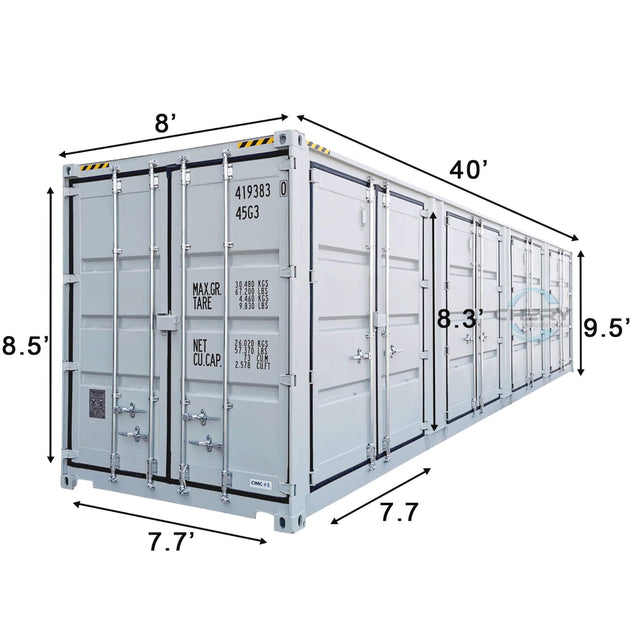 Chery Industrial 40ft High Cube Container with 4 Side Doors