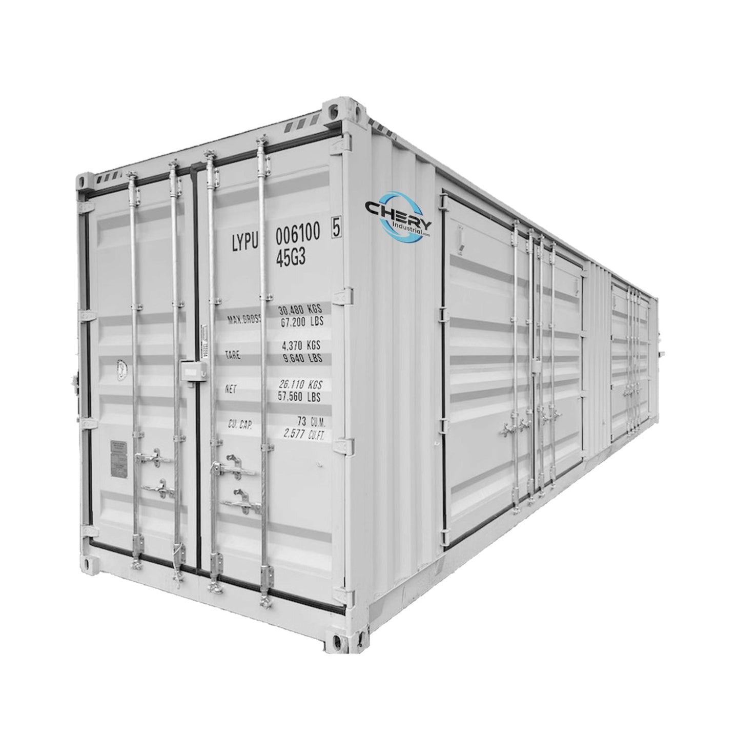 Chery Industrial 40ft High Cube Two Multi Doors Container with Logo