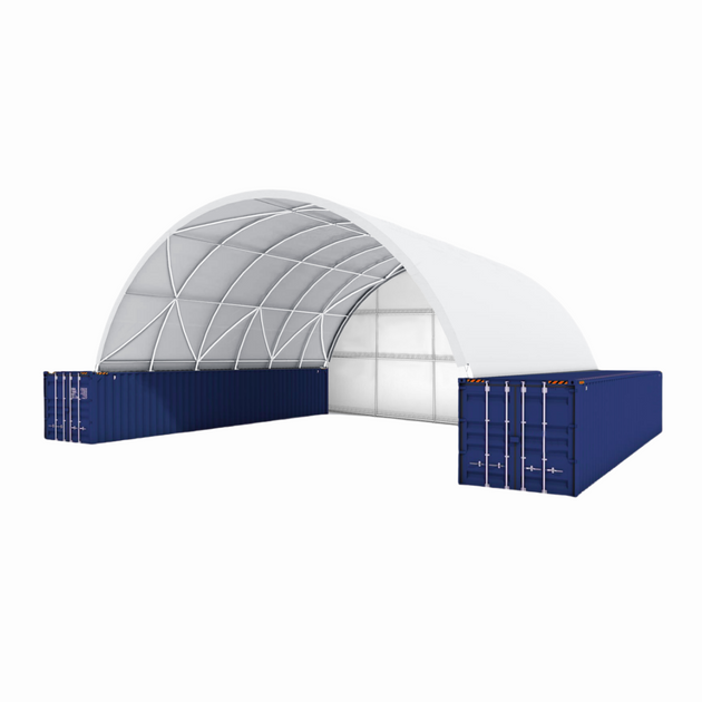 Chery Industrial | 40x40x13 ft Container Shelter with Closed Back Panel