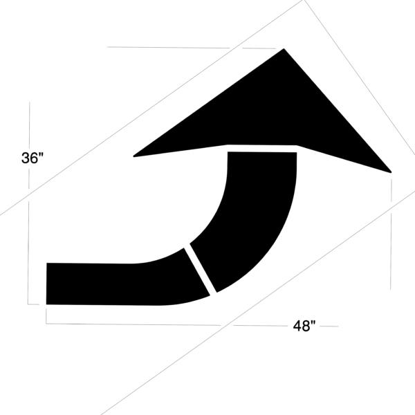 Newstripe | Curved Arrow Stencils | 10002935