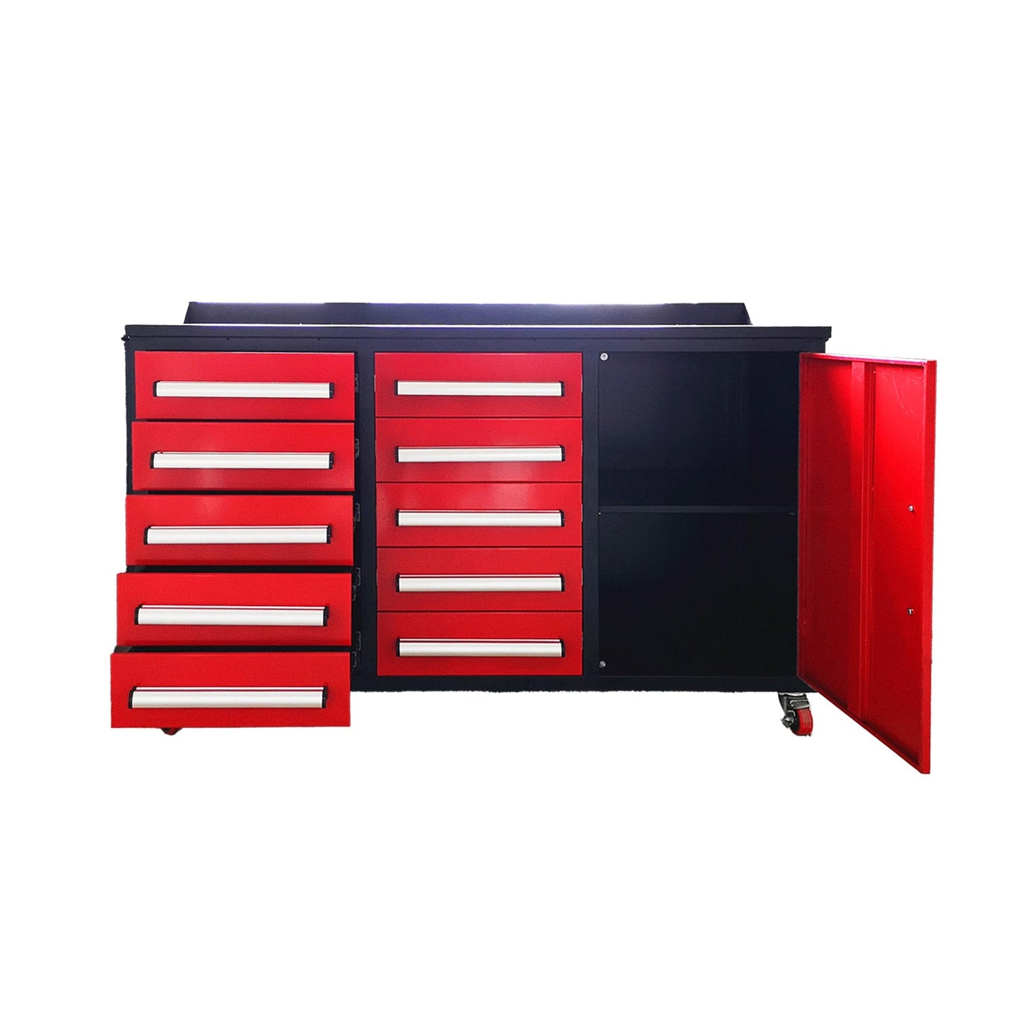 Chery Industrial 5.5ft Heavy Duty Mobile Workbench with Cabinet & 10 Drawers