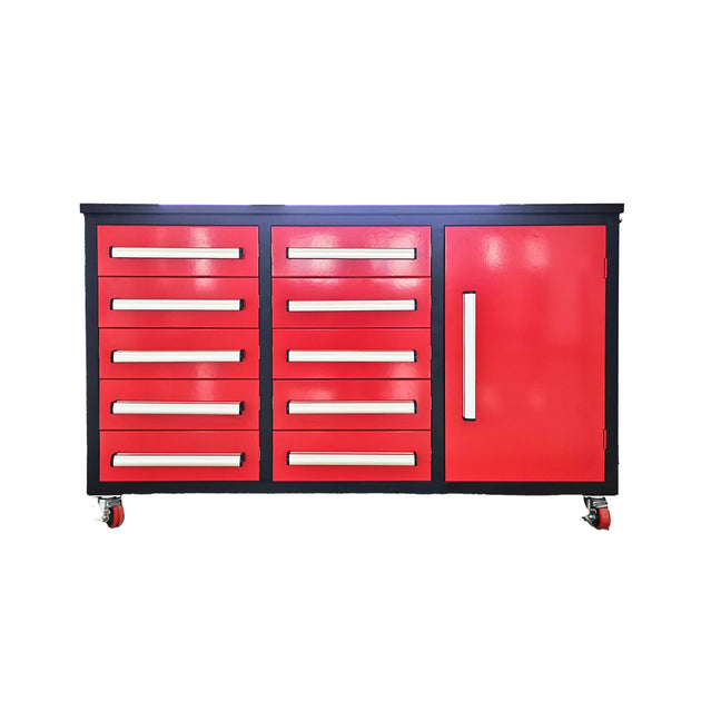 Chery Industrial | 5.5ft Heavy Duty Mobile Workbench with Cabinet & 10 Drawers