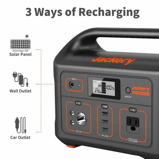 Jackery Solar Generator 500 + SolarSaga 80W Solar Panel