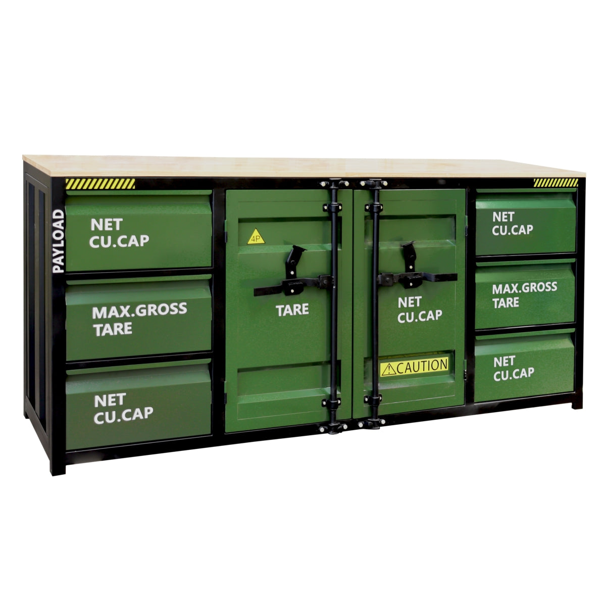 Chery Industrial 6.5ft Workbench Cabinet with 6 Drawers