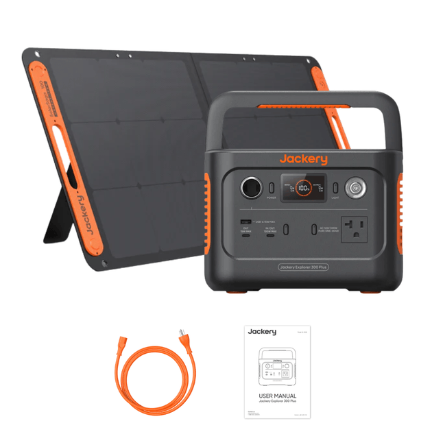 Jackery Explorer 300 Plus Solar Generator + SolarSaga 100W Portable Solar Panel