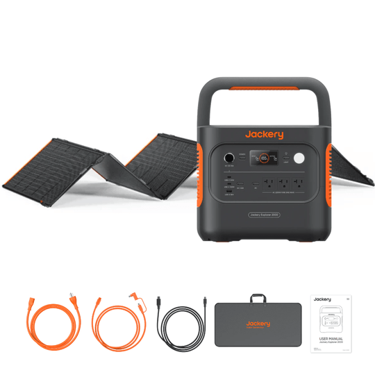 Jackery Explorer 2000 V2 Solar Generator + SolarSaga 500 X