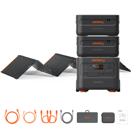 Jackery Explorer 2000 Plus Solar Generator Kit (6kWh) + SolarSaga 500 X