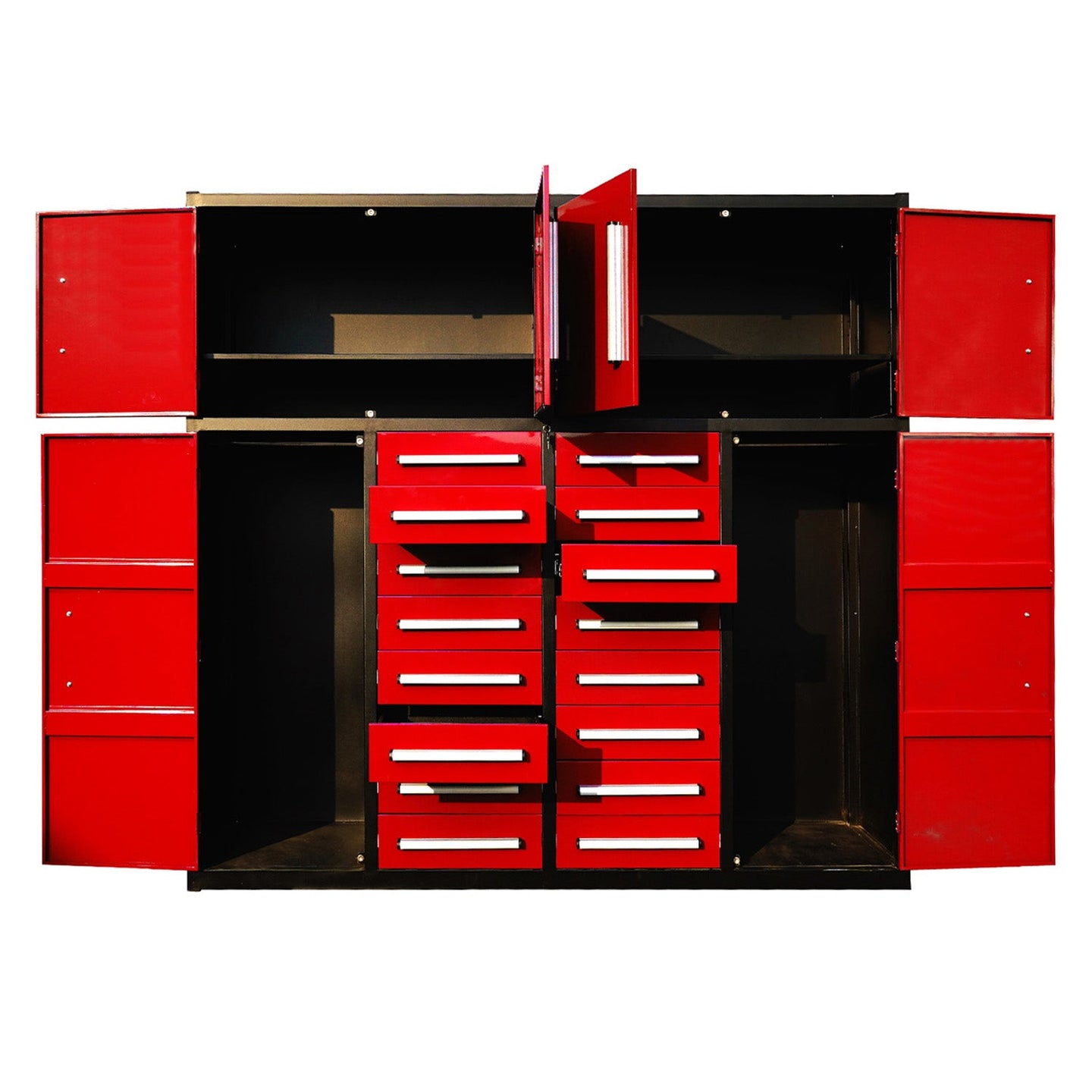 Chery Industrial 7ft Garage Storage Cabinet with 16 Drawers
