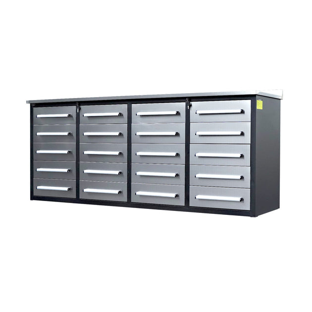 Chery Industrial | 7ft Heavy Duty Garage Workbench Cabinet with 20 Drawers