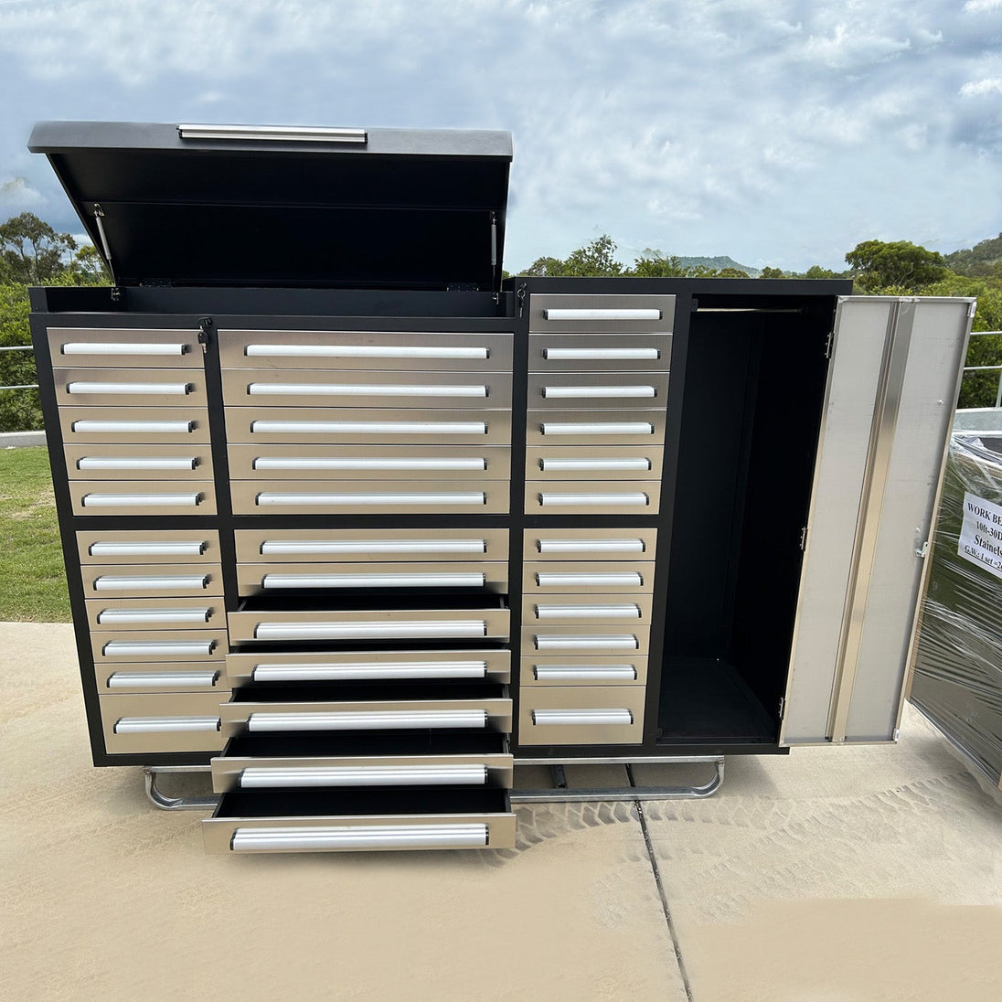 Chery Industrial 7ft Garage Storage Cabinet (35 Drawers & 1 Cabinet)