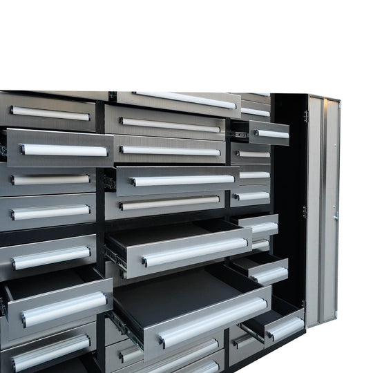 Chery Industrial 7ft Garage Storage Cabinet (35 Drawers & 1 Cabinet)