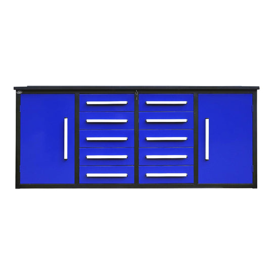 Chery Industrial 7ft Heavy Duty Workbench with 10 Drawers & 2 Cabinets