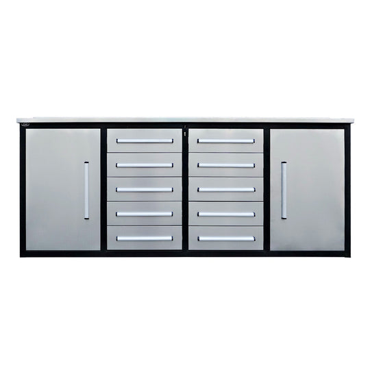 Chery Industrial 7ft Heavy Duty Workbench with 10 Drawers & 2 Cabinets