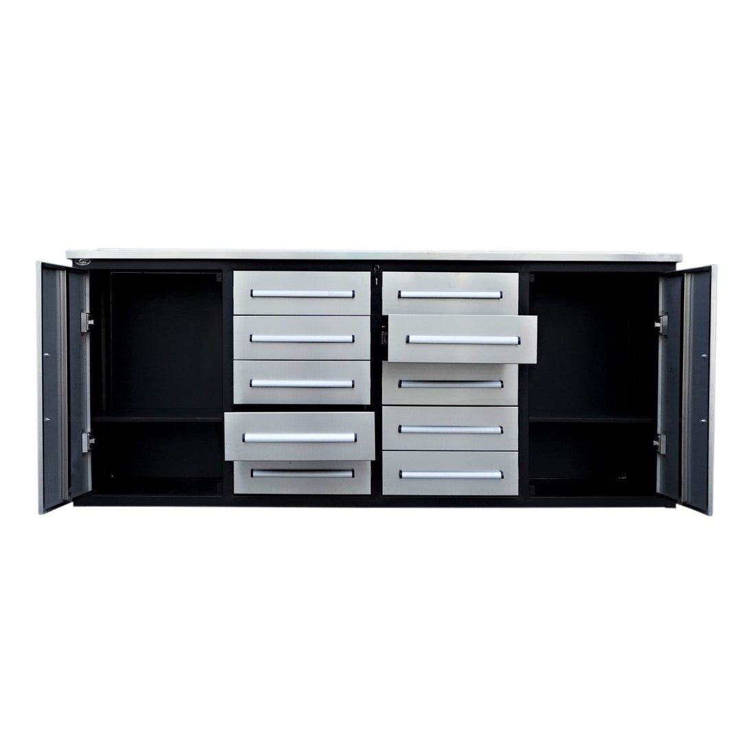 Chery Industrial 7ft Heavy Duty Workbench with 10 Drawers & 2 Cabinets