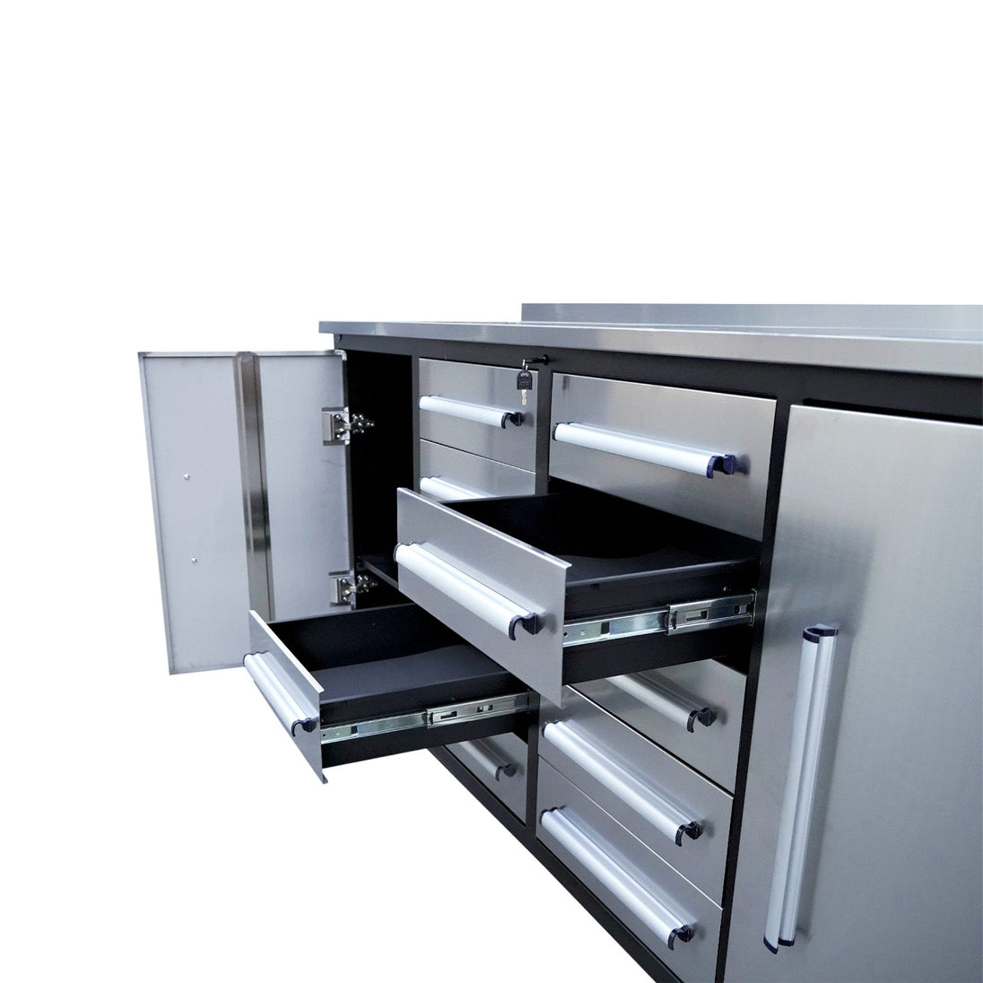 Chery Industrial 7ft Heavy Duty Workbench with 10 Drawers & 2 Cabinets