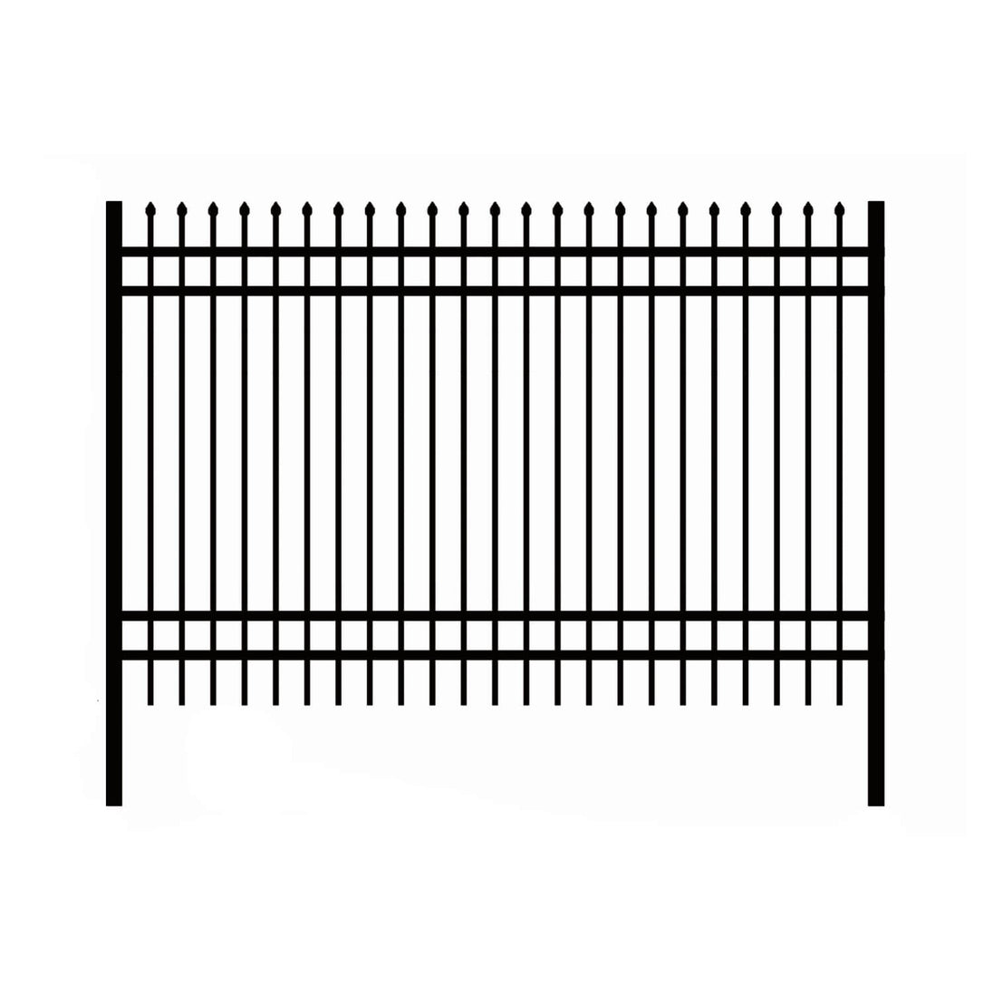Chery Industrial | 10x7 ft Steel Fence with 4 Rails, 30 Panels