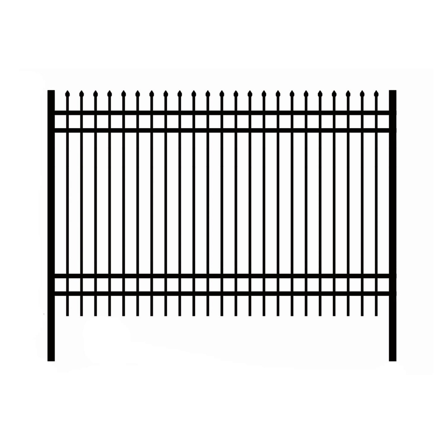 Chery Industrial | 10x7 ft Steel Fence with 4 Rails, 30 Panels
