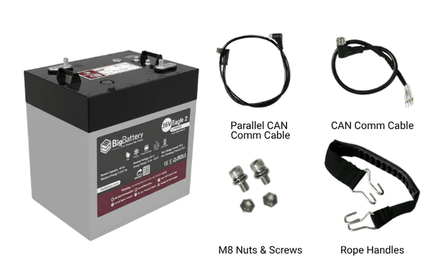 36V EAGLE2 1.63 kWh LiFePO4 Battery with Heater and Comms - Image 2