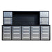 Chery Industrial | 9.5ft Storage Workbench with 30 Drawers & 2 Cabinets & 1 Pegboard