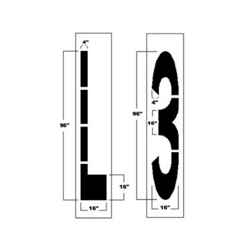 Newstripe | 96 Inch Federal Individual Letters and Numbers | 10000768