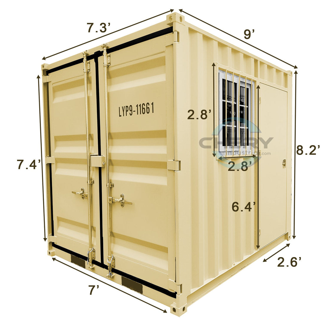 Chery Industrial 9ft Small Cubic Shipping Container