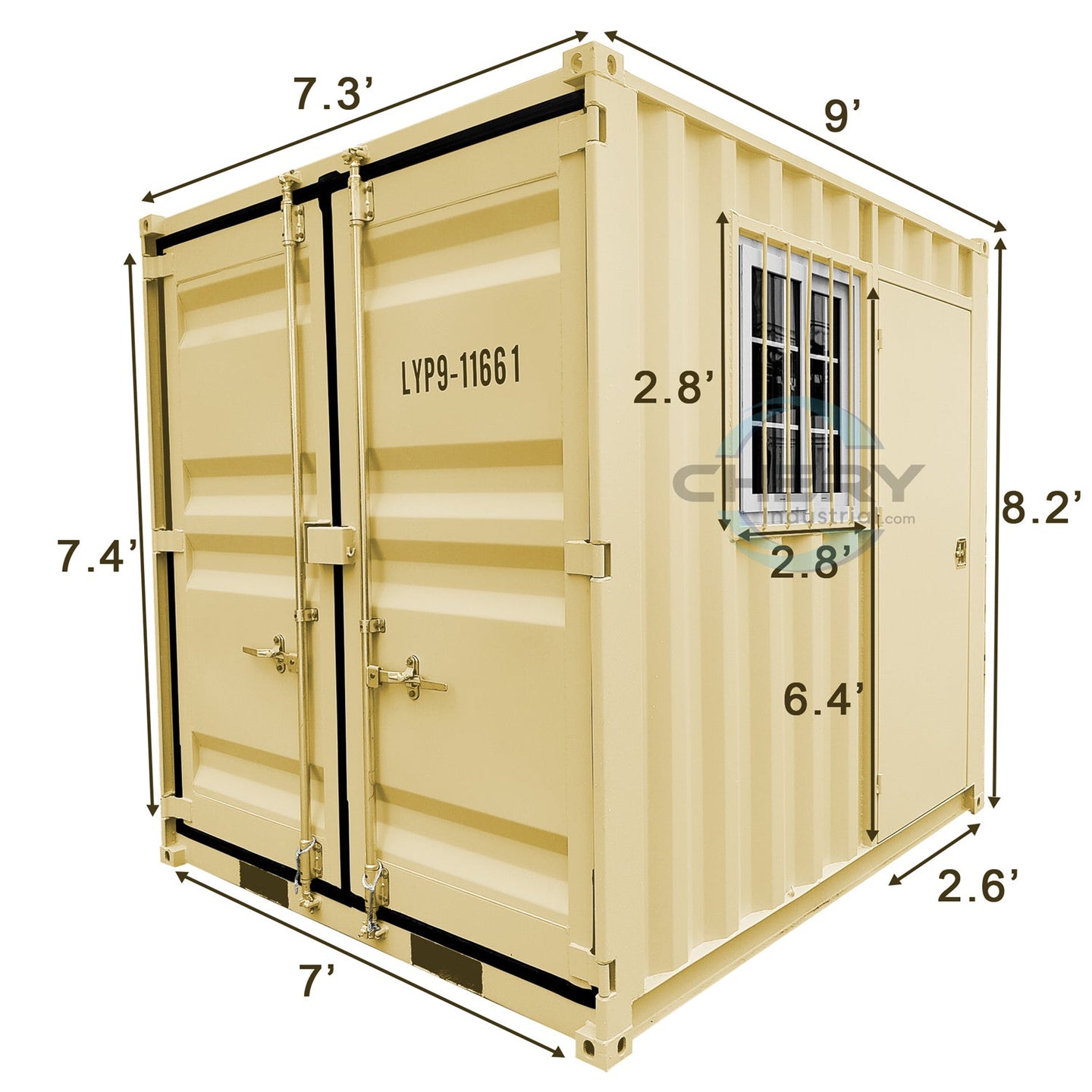 Chery Industrial 9ft Small Cubic Shipping Container