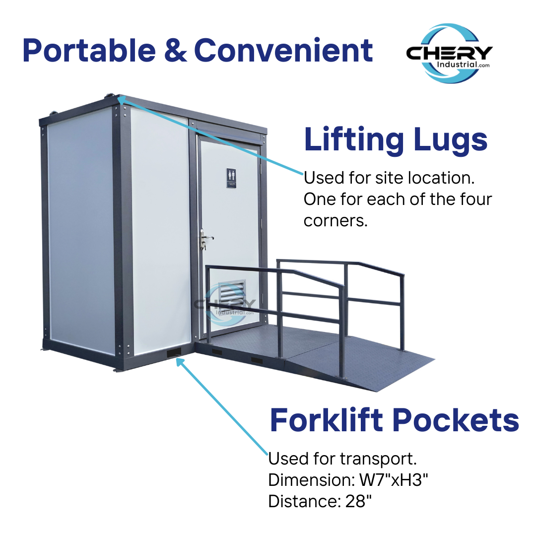 Chery Industrial Handicap-Accessible Portable Restroom for Disabled
