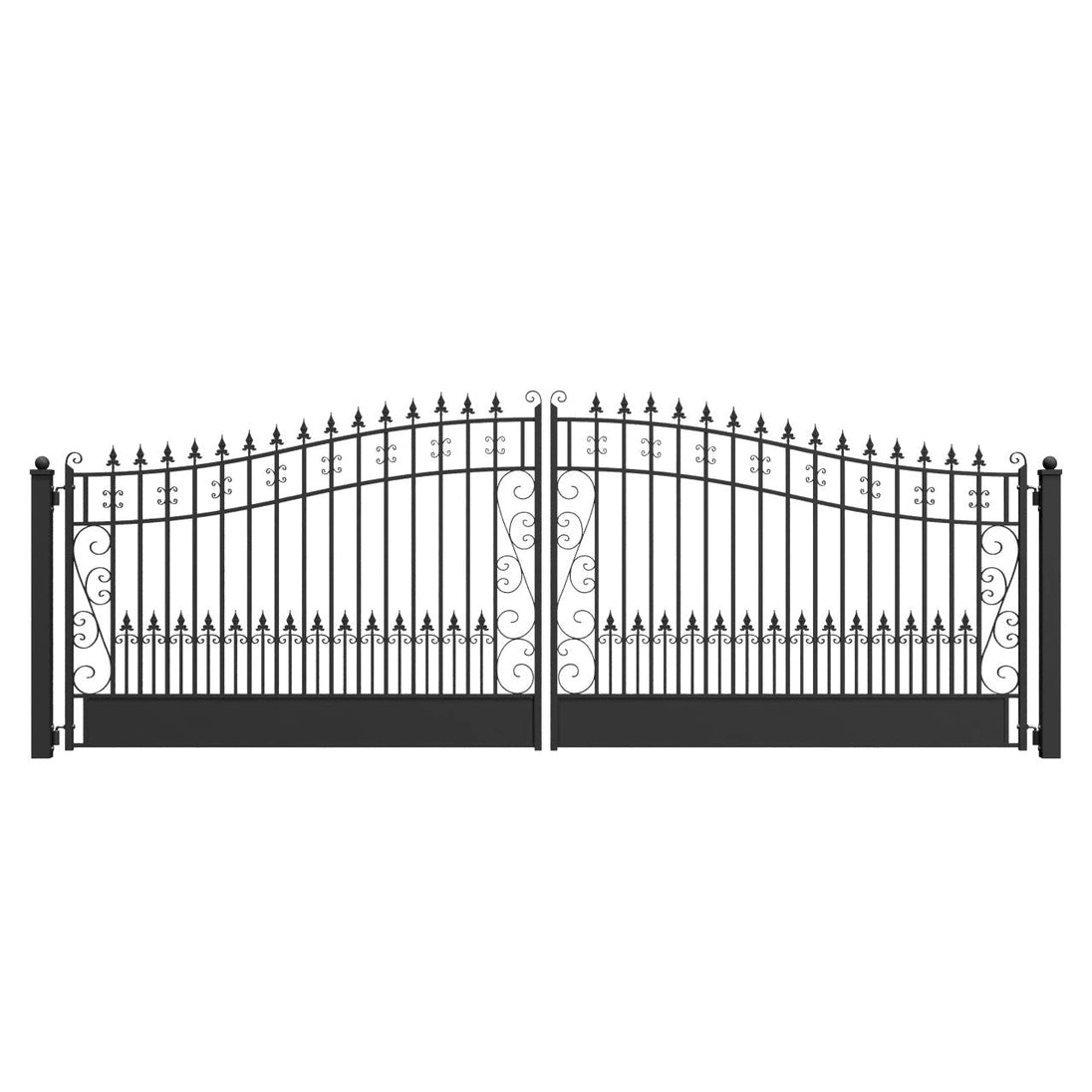 Chery Industrial | 18x6 ft Steel Dual Swing Driveway Gate, VENICE Style