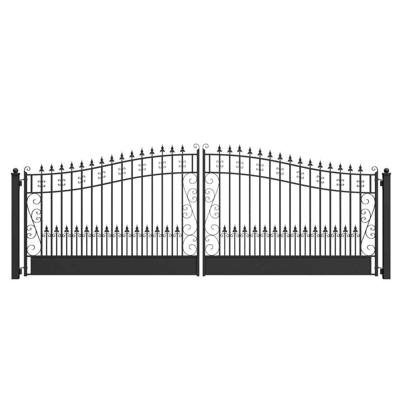 Chery Industrial | 18x6 ft Steel Dual Swing Driveway Gate, VENICE Style