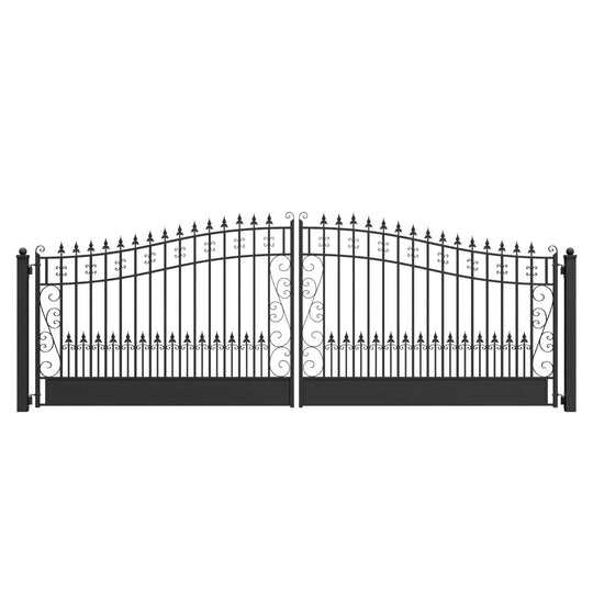 Chery Industrial | 18x6 ft Steel Dual Swing Driveway Gate, VENICE Style