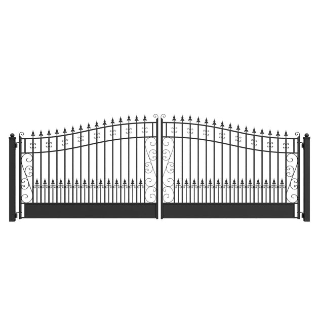 Chery Industrial | 18x6 ft Steel Dual Swing Driveway Gate, VENICE Style