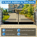 Chery Industrial 18x6 ft Steel Dual Swing Driveway Gate, VENICE Style