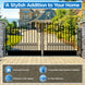 Chery Industrial 18x6 ft Steel Dual Swing Driveway Gate, VENICE Style