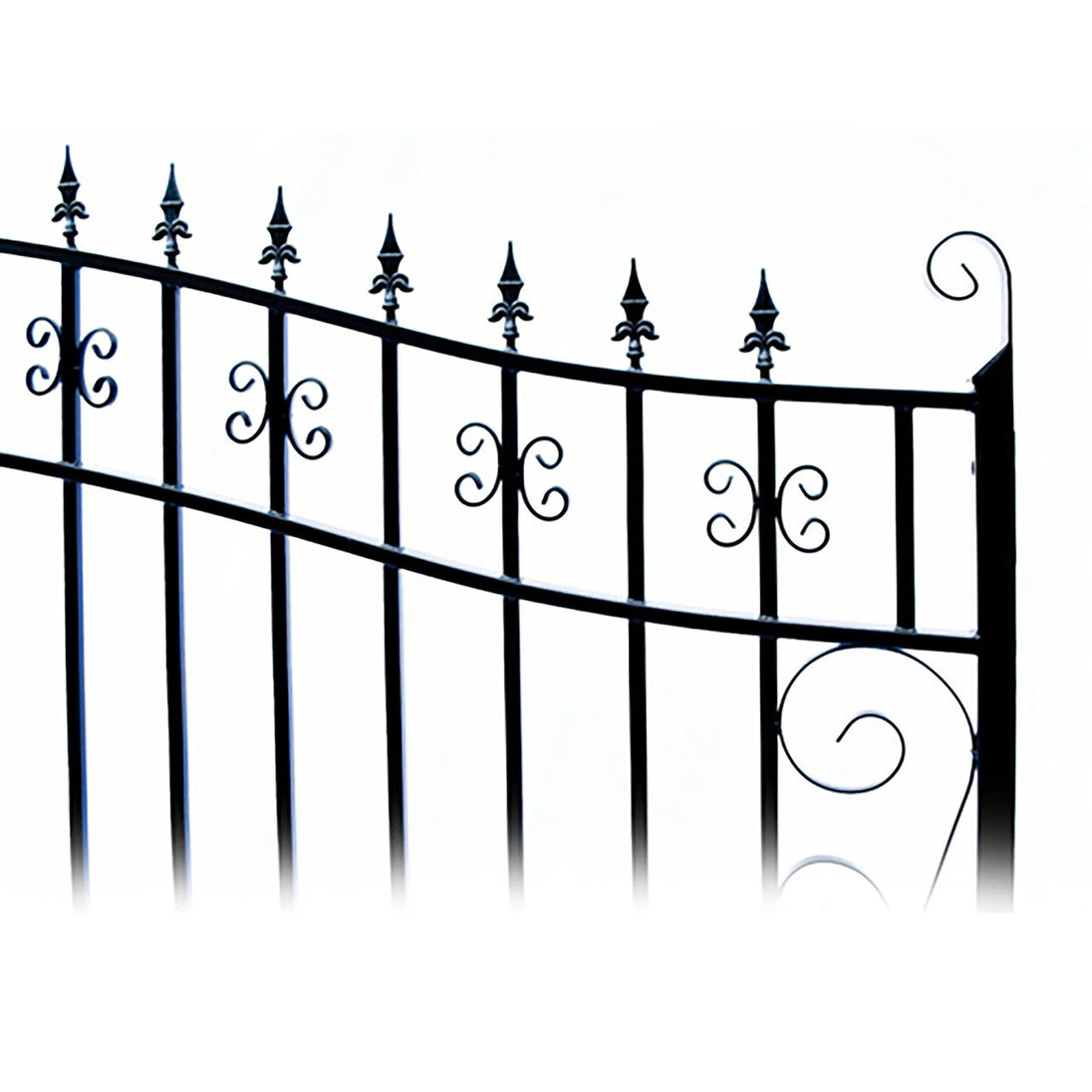 Chery Industrial 18x6 ft Steel Dual Swing Driveway Gate, VENICE Style