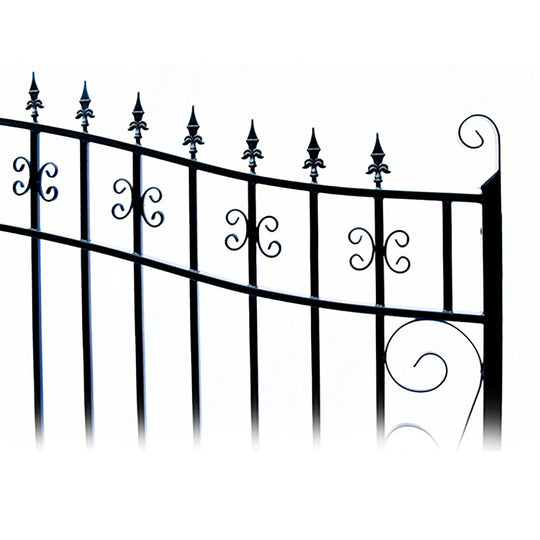 Chery Industrial 18x6 ft Steel Dual Swing Driveway Gate, VENICE Style