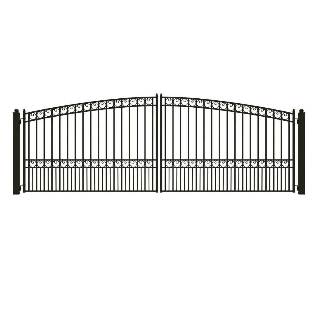 Chery Industrial | 18x6 ft Steel Dual Swing Driveway Gate - PARIS Style