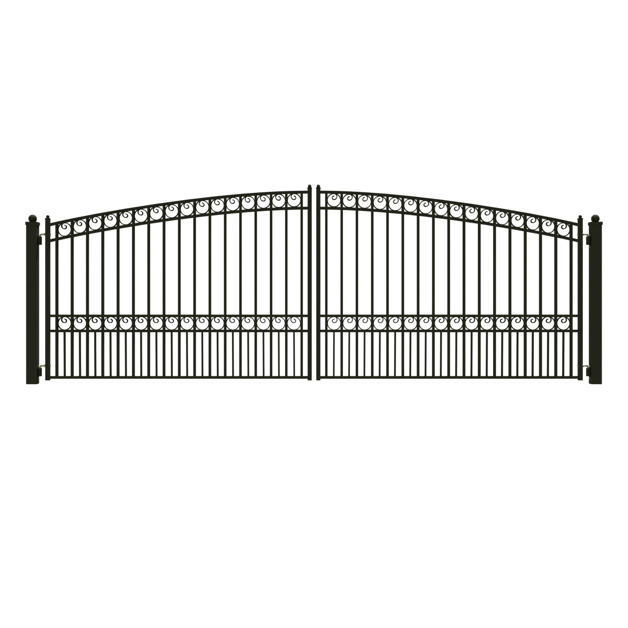 Chery Industrial | 18x6 ft Steel Dual Swing Driveway Gate - PARIS Style