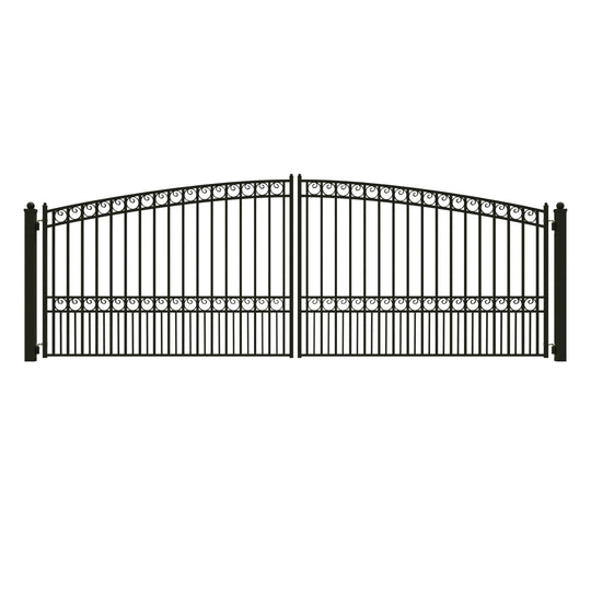 Chery Industrial | 18x6 ft Steel Dual Swing Driveway Gate - PARIS Style