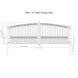 Chery Industrial 18x6 ft Steel Dual Swing Driveway Gate - PARIS Style