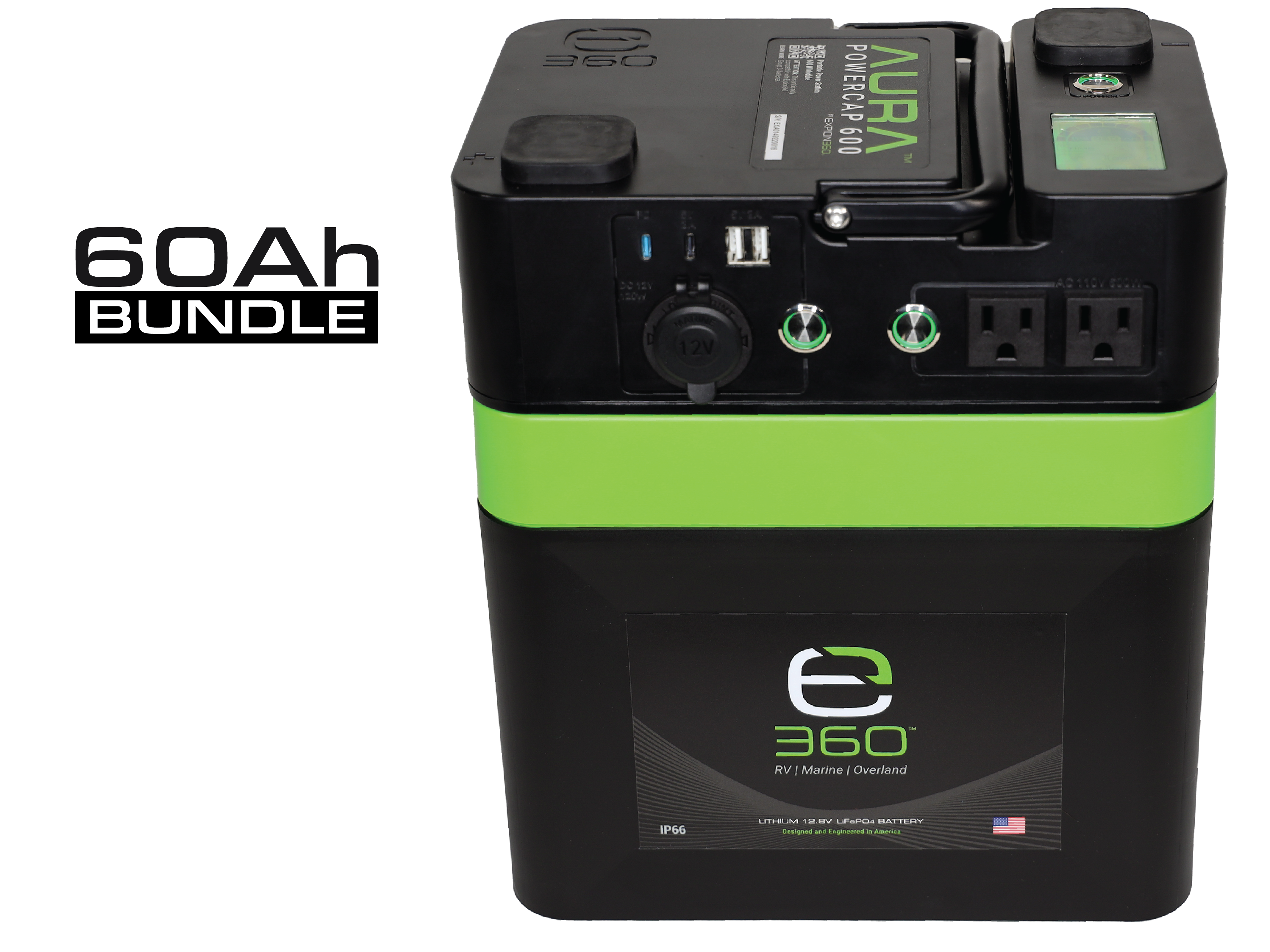 60Ah AURA Powercap 600W Inverter Power System