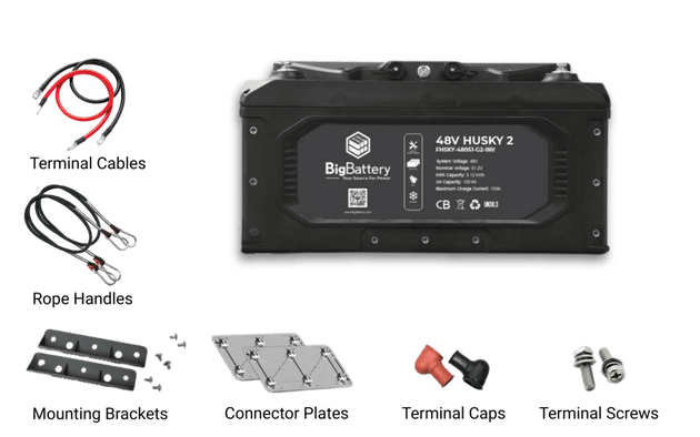 48V HUSKY 2 PWR | 5.12kWh LiFePO4 - High Power | Golf Cart | UTV | Industrial Battery - Image 2