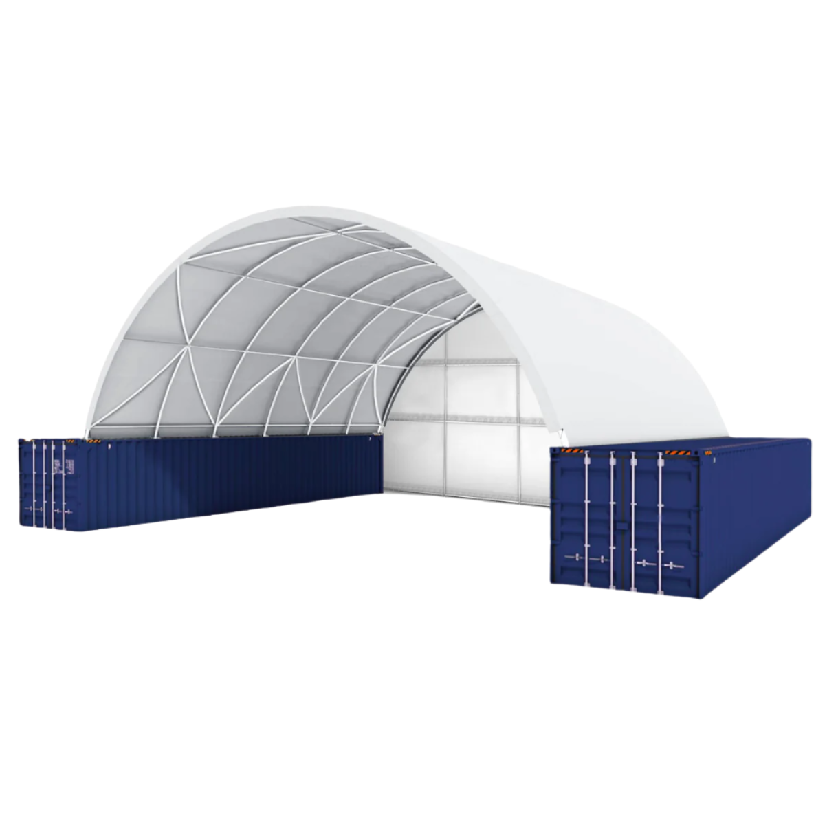 Chery Industrial 40x40x13 ft Container Shelter with Closed Back Panel