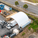 Chery Industrial 40x40x13 ft Container Shelter with Closed Back Panel