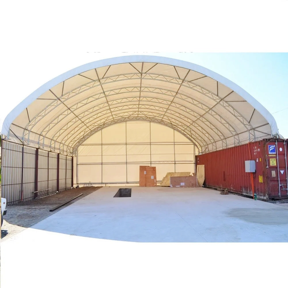 Chery Industrial 40x40x15 ft Container Shelter with Closed Back Panel