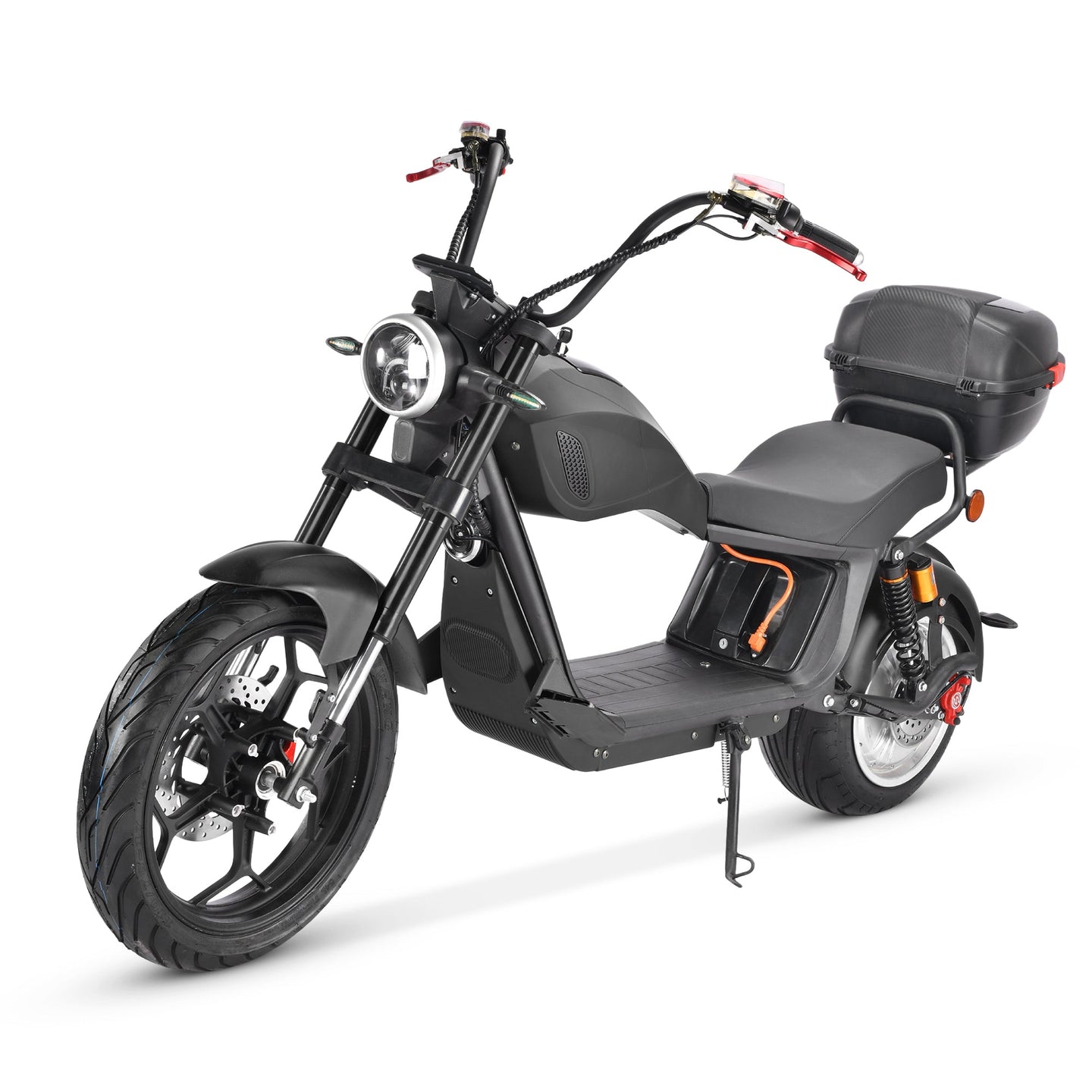 SoverSky M10 Fat Tire Chopper Scooter | 3000W 60V 55Ah - Black