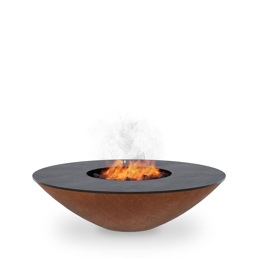 Arteflame Classic 40" - Fire Pit with Cooktop (CORTEN Bowl; Short Round / Short Euro / Built-In No Base)
