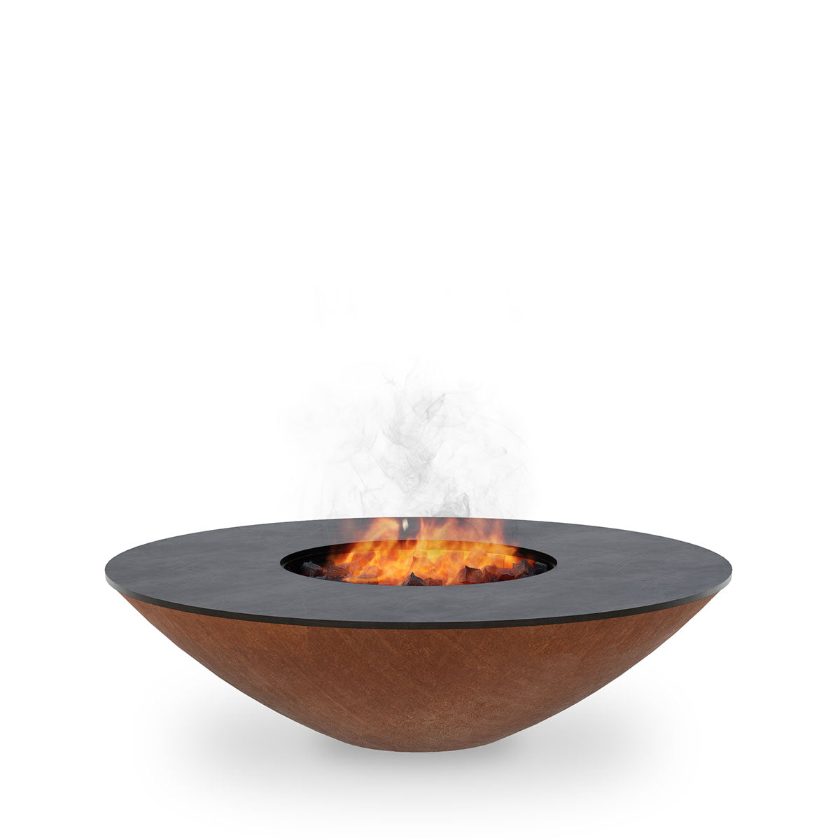 Arteflame Classic 40" - Fire Pit with Cooktop (CORTEN Bowl; Short Round / Short Euro / Built-In No Base)